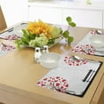 thumbnail image 4 of Ambesonne Tree Place Mats Set of 4, Heart Romance Love Art, Standard Size, Black Red White, 4 of 6