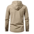 thumbnail image 4 of pstuiky camisa de manga larga para hombre, Cárdigan informal con capucha y mangas largas para hombre camisetas de hombre xl, 4 of 9
