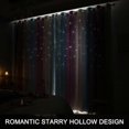 thumbnail image 2 of Star Curtains Stars Blackout Curtains for Kids Girls Bedroom Living Room Colorful Double Layer Star Window Curtains, 1 Panels (40'W x 52'L，Pink), 2 of 4