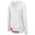 thumbnail image 3 of Women's Colosseum White Indiana Hoosiers My Lover Lightweight Hooded Long Sleeve T-Shirt, 3 of 3