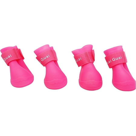 Dog Shoes - / Set Nonslip Puppy Foot Protector Fashionable Cute Waterproof Pet Boots Puppy Walking Shoes During Rainy Snowy Cold Days Indoor Ourdoor Use