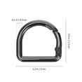 thumbnail image 2 of FENGGUIQU 9Ud Clips De Anillo D Metálicos Con Resorte Para Mochila Y Bolso Color Negro, 2 of 8