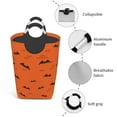 thumbnail image 4 of DouZhe 50L Rectangular Laundry Basket, Halloween Bats Orange Prints Waterproof Foldable Laundry Hamper with Aluminum Handles, 4 of 6