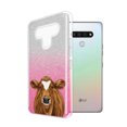 thumbnail image 2 of WIRESTER Pink Gradient Glitter Case, Sparkle Bling TPU Cover for LG Stylo 6 6.8" 2020, Brown Cow, 2 of 3