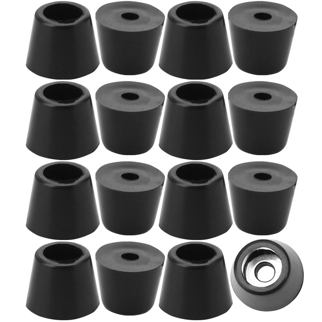 D24x20xH13mm uxcell 34pcs Rubber Feet Bumper Buffer Feet Furniture Table Cabinet Leg Pads Anti-slip with Metal Washer