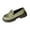 Green, variant on Nmnitkp British Style Women's Fashion Loafers,Black Thick-Soled Loafers, Slip-on Thick-Soled Loafers, Simple Casual Flat Shoes, Plus Size Shoes Green,36
