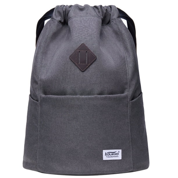 KAUKKO Cordón Deportes Mochila Gimnasio Yoga Bolsa Hombro Mochila para Hombres y Mujeres KAUKKO K3031-Darkgrey
