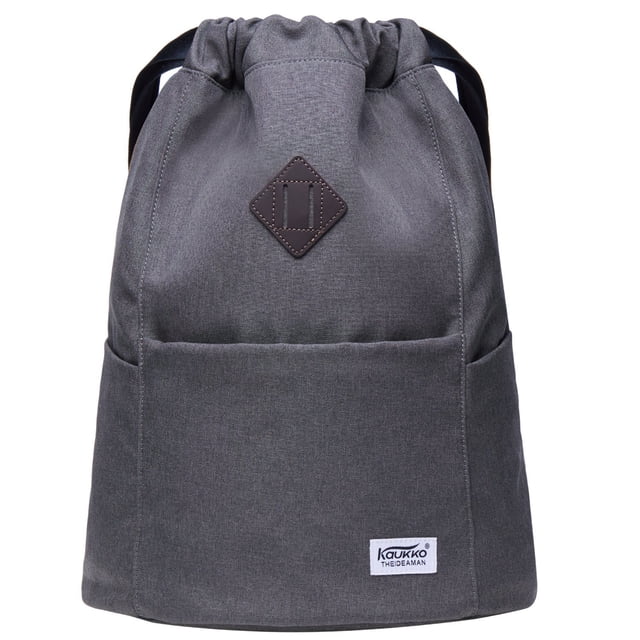 KAUKKO Cordón Deportes Mochila Gimnasio Yoga Bolsa Hombro Mochila para Hombres y Mujeres KAUKKO K3031-Darkgrey
