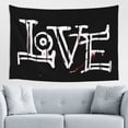 thumbnail image 1 of Love Lettering Tapestry, Graffiti Writing Texture Wall Hanging Tapestries Dorm Room Home Decor, 60" x 40", 1 of 7