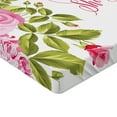 thumbnail image 2 of Ambesonne Pink Fitted Sheet, Bride Shabby Flowers, King Size, Pale Pink Hot Pink, 2 of 3