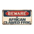 thumbnail image 1 of SignMission A-LP-04-18 Beware of African Clawed Frog Aluminum License Plate, 1 of 1