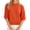 Orange, variant on Short Sleeved Solid Color Women Casual Crewneck Knit Crop Sweater Tops