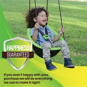 Swurfer Kiwi Baby - Toddler Swing with Foam-Lined Shell, Indoor and Outdoor Toy, Ages 6 Months+, Green