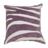 22" Deep Lilac and Off-White Cotton Animal Print Pattern Indoor Decorative Throw Pillow