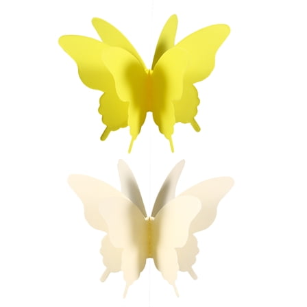 CTIRCHIU Yellow Paper Banner 3D Bunting for Wedding Party Decorations and Celebration Decor