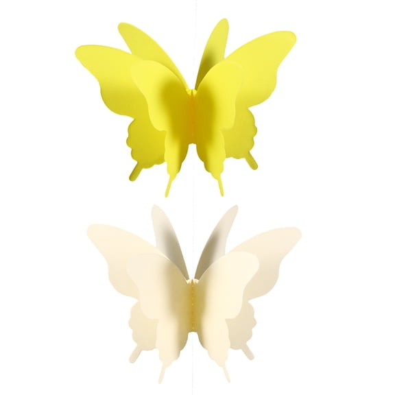 CTIRCHIU Yellow Paper Banner 3D Bunting for Wedding Party Decorations and Celebration Decor