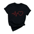 thumbnail image 4 of JeashCHAT Womens Valentine's Day Graphic Tees Short Sleeve Crew Neck Heart Printed Shirts Blouse Tops, 4 of 5
