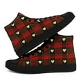 thumbnail image 2 of Coolcustomize Women's High-Top Lace-Up Sneakers - Scottish Tartan Heart Print, Breathable Fabric Upper & Rubber Sole, Round Toe Comfort for Casual Street Style, Casual Attire, Ladies Casual Boots, 2 of 10