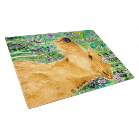 

Carolines Treasures SS1004LCB Irish Terrier Glass Cutting Board Large 12H x 16W multicolor