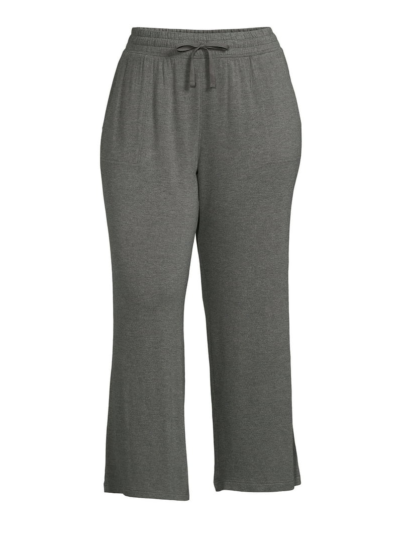 Terra & Sky Wide Leg Knit Pants - Plus Size Fit - Walmart.com