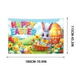 thumbnail image 3 of Easter Background Banner with Eggs and Bunny, Party Decorations Backdrop, Holiday Photo Booth Prop for Indoor Outdoor Easter Celebration, Spring Festival Decor, Vinyl Backdrop, 3 of 5