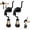 2pcsBlack, variant on Cat Shelf Hook with Vintage Lantern,Bookshelf Lantern Light Resin Cat Shelf Sitter,Stable Edge-Sitting Design,Wall-Mounted Key Hook for Reading Corners & Entryway Hallway Dercor