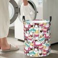thumbnail image 4 of Hawaiian Style Cute Cartoon Cat Laundry Basket, Laundry Hamper Waterproof Laundry Bag Clothes Hamper Laundry Bin with Handles for Bedroom, Living Room, Kids Room-#, 4 of 5