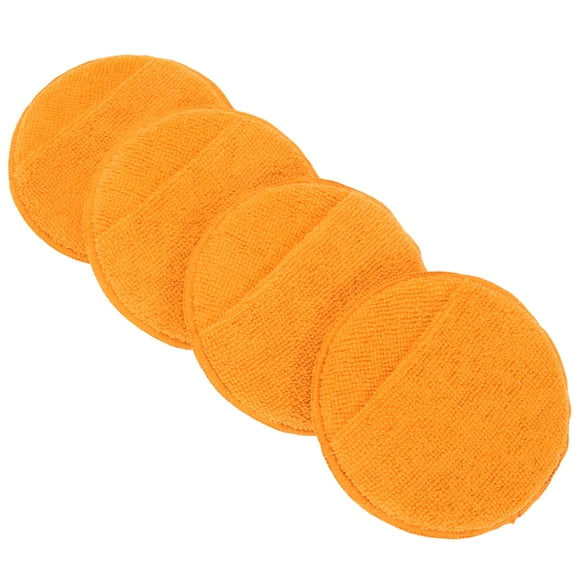4 Pcs 12.5cm Almohadilla de Pulido de Microfibra Universal Almohadilla de Abrillantado de Lana para Automóviles Accesorio de Taladro Mandarina