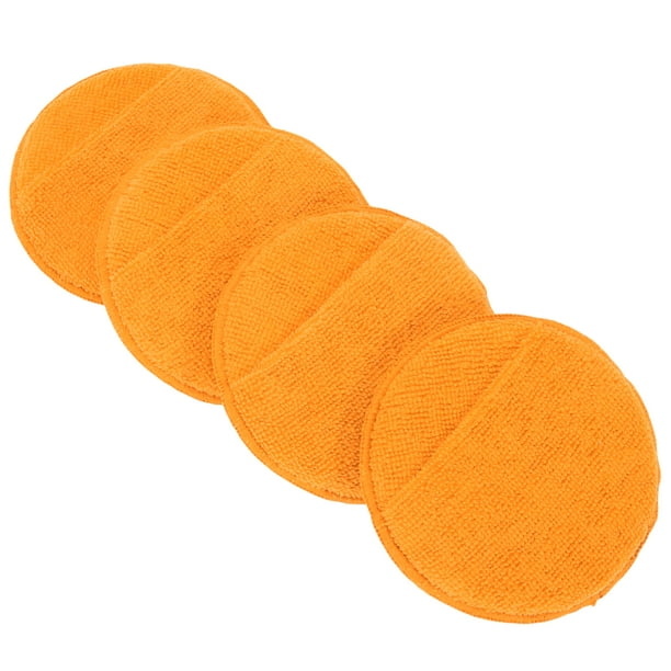 4 Pcs 12.5cm Almohadilla de Pulido de Microfibra Universal Almohadilla de Abrillantado de Lana para Automóviles Accesorio de Taladro Mandarina