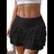 thumbnail image 1 of Faldas Vaporosas para Mujer, Faldas Pantalón con Volantes y Lazo, Minifaldas de Cintura Alta para Adolescentes, Faldas Pantalón de Tenis para Verano Negro M, 1 of 8