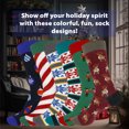 thumbnail image 3 of BambooMN Men's Christmas Crew Socks - Cotton Novelty Holiday Designs - Tree Ornaments - 4 Pairs, 3 of 6