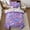 Lavender 5PCS, variant on Btargot 3Pcs Colorful Kids Rainbow Twin Comforter Set for Girls Cute Flower Love Heart Quilt Twin Bedding Set