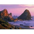thumbnail image 2 of Welling, Dave 18x14 Black Ornate Wood Framed with Double Matting Museum Art Print Titled - OR, Harris State Beach Sea stacks at sunset, 2 of 4