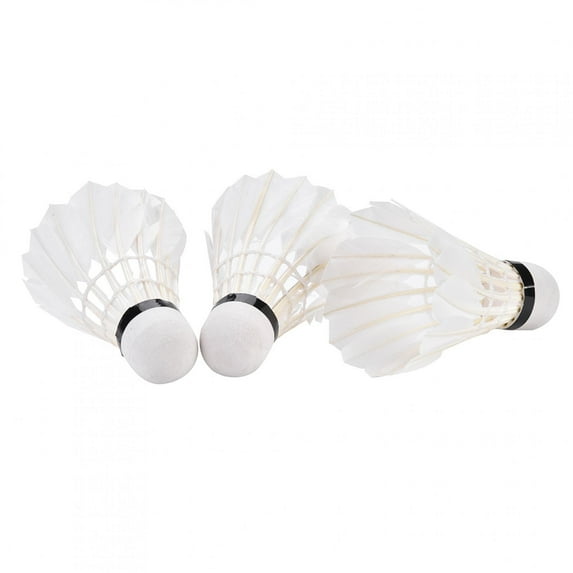Higoodz Badminton Shuttlecocks, White Badminton, 3Pcs Durable Badminton Shuttlecocks for Outdoor Indoor Ball Sport Training Entertainment