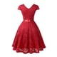 thumbnail image 5 of Moda mujer cuello en V sólido Vintage elegante Midi noche cremallera vestido sin mangas Fridja  hjkh5408, 5 of 8