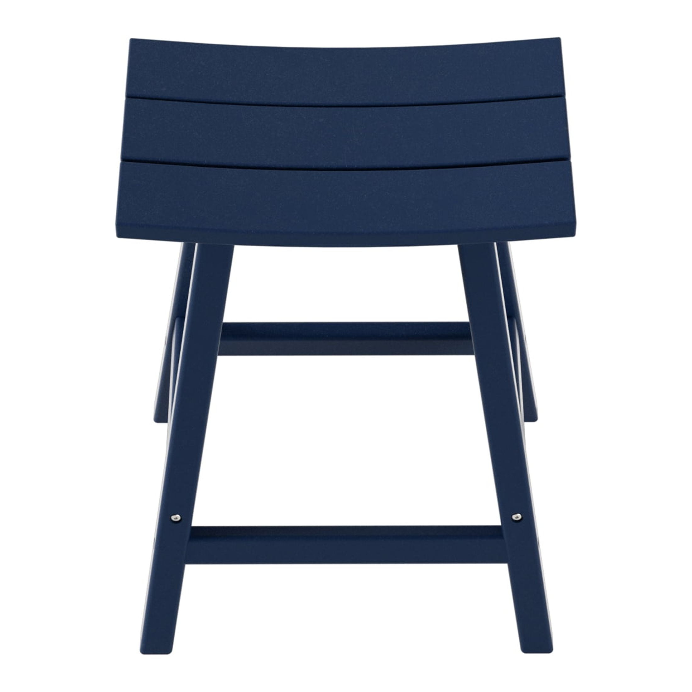 GARDEN 24" Inches Adirondack Plastic Outdoor Bar Stools (Set of 2), Navy Blue