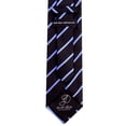 thumbnail image 6 of Scott Allan Collection Black & Blue Tie | Standard Size 3.3" Adult Pin Stripe Necktie Black Tie's, 6 of 7
