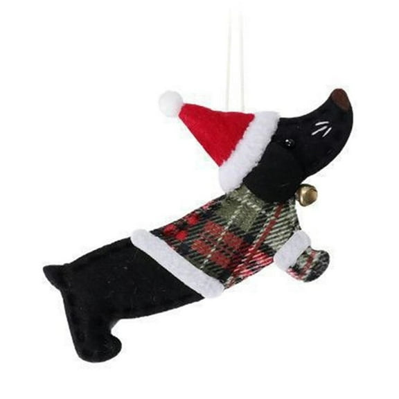 Dachshund Christmas Ornament - Non-Woven Fabric Hanging Decor for Tree/Door/Wall (Walmart Exclusive)