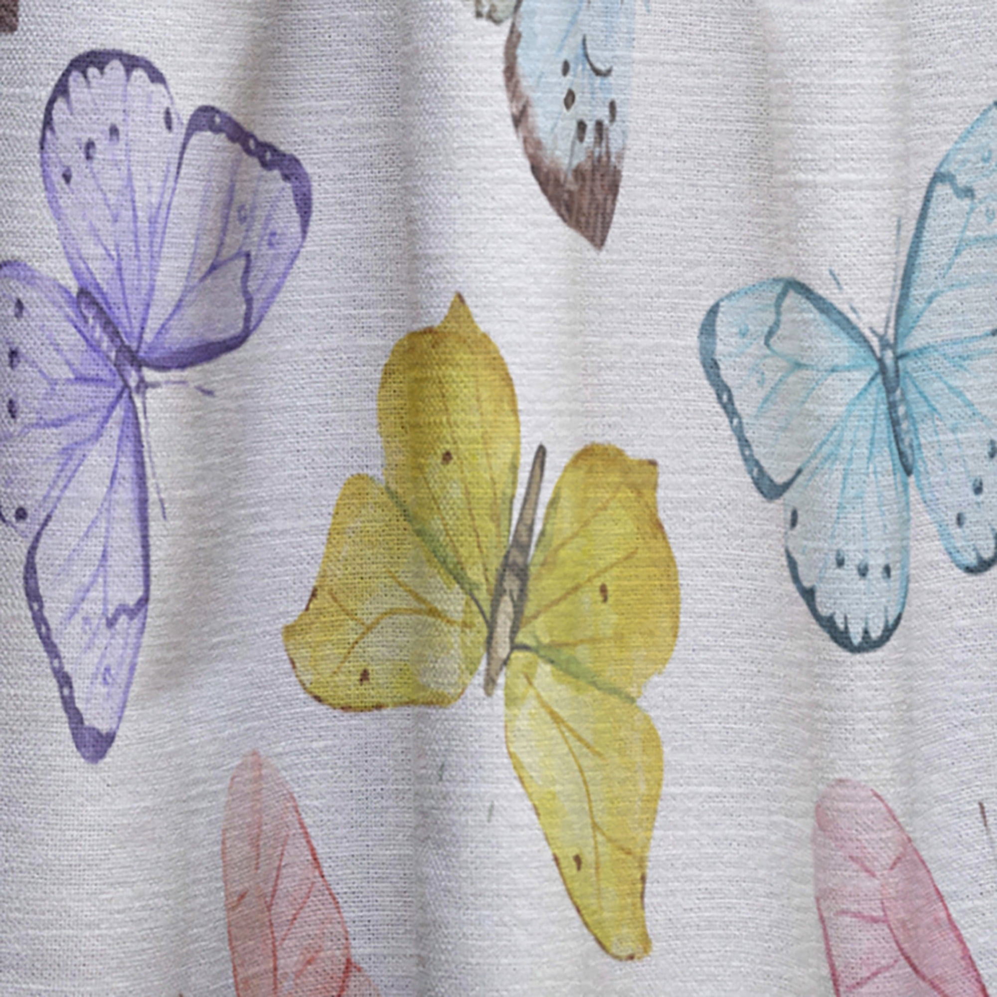 Designart 'Butterflies On White' Traditional Curtain Panel