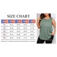 thumbnail image 4 of SWQZVT Summer Tops for Women Plus Size Casual Tank Tops Crewneck Waffle Sleeveless T Shirts Loose Tunic Tops, 4 of 8