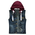 thumbnail image 2 of Mens New Fashion Denim Vest Casual Cowboy Jacket In Shoulder Blouse, 2 of 9