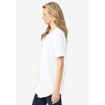 thumbnail image 3 of Woman Within Plus Size Short-Sleeve Crinkle Shirt, 3 of 3