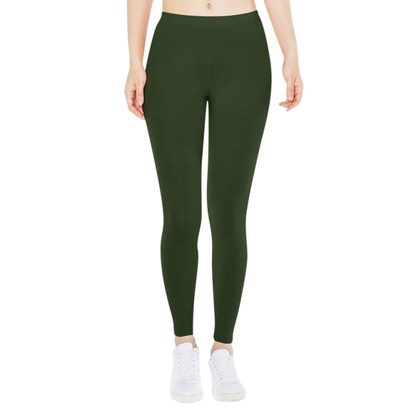 Jxximdong Leggings for Women Women Low Waisted Opaque Soft Yoga Waisted Slim Pants Solid Length Pants Green XXL Yoga Pants