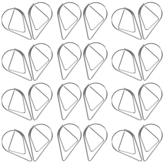 Worgeous 100Pcs File Document Paper Clips Drop Shaped Paper Clips Lovely Small Paper Clips Office Paper Clips