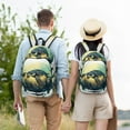 thumbnail image 6 of Balery Watercolor Turtle3 Vintage Canvas Backpack for Men and Women - Large Capacity, Durable Travel Laptop Bag for School, Work, Hiking, and Outdoor Activities, 6 of 7