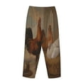 thumbnail image 5 of Goofa Oil Painting Chicken And Duck Printed Soft Pajama Pants for Women, Wide Leg Comfy Casual Lounge Yoga Pants-, 5 of 9
