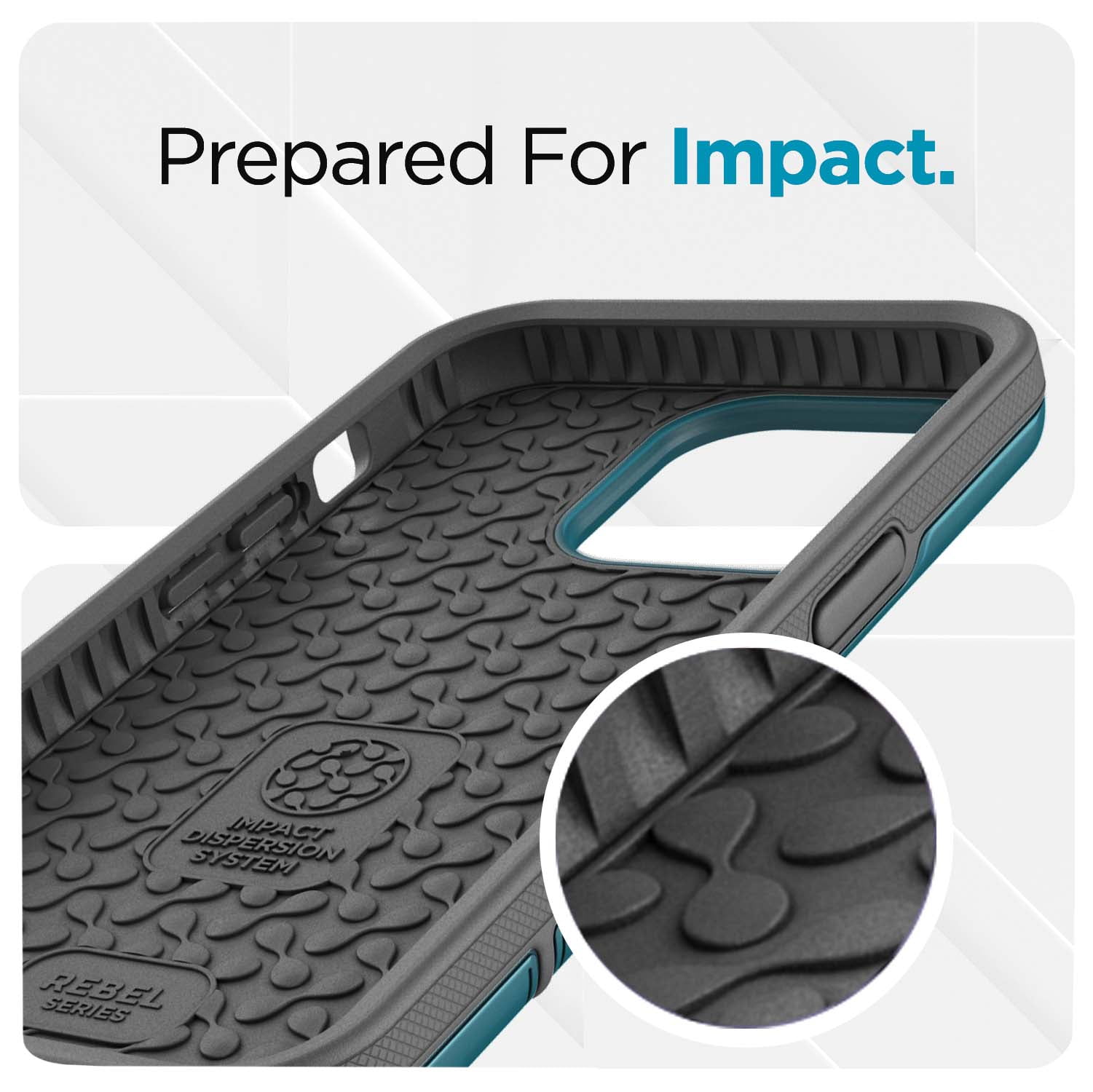 Encased Rebel Designed for iPhone 13 Pro Max Belt Clip Case (2021) Protective Shockproof Case with Holster (Blue)