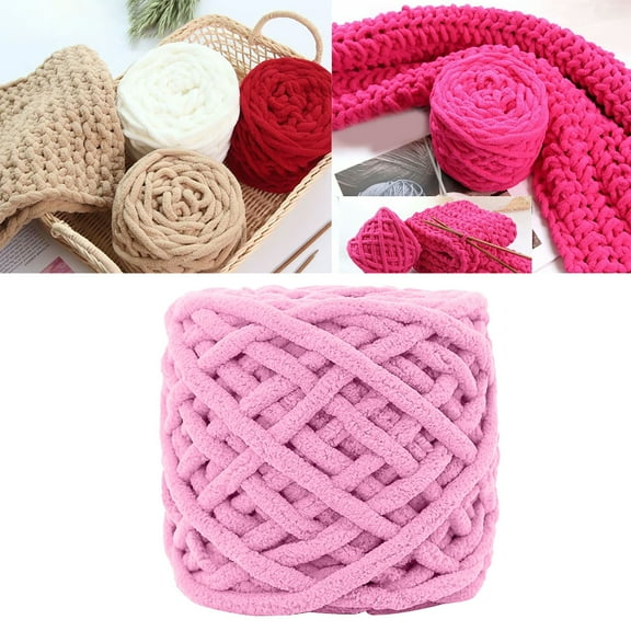 Ctnporpo Chunky Yarn Acrylic Bulky Washable Hand Knitting Yarn for DIY Blanket Sweater DIY Knitting Crochet Hook Set