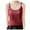 Red, variant on Tbopshirt Women Cotton Camisoles Tank Tops Sleeveless Crew Neck Solid Color Spaghetti Strap Summer,L