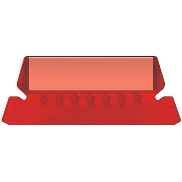Hanging Folder Tabs, 2", Clear Red, 25 Tabs and Inserts per Pack (42 RED)